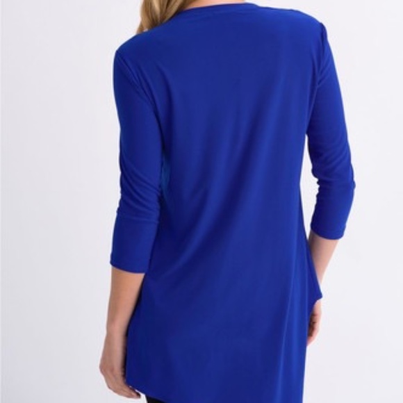 JOSEPH RIBKOFF v-neck tunic in royal sapphire - Picture 3 of 9